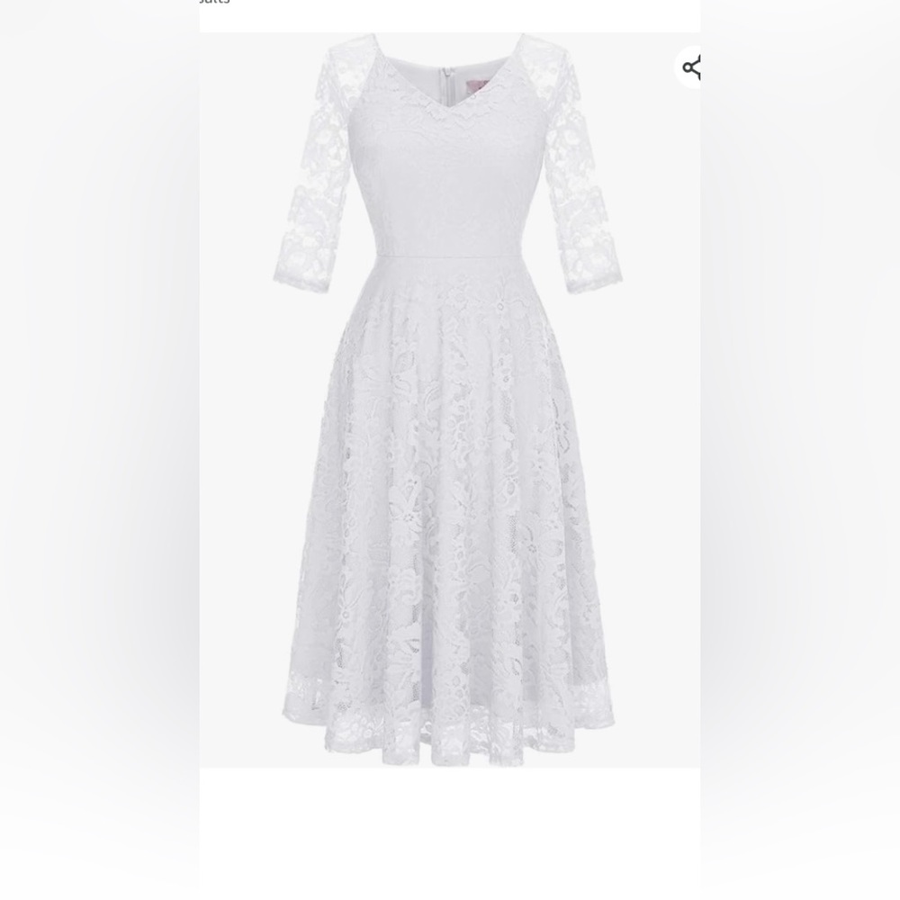 White vintage wedding dress